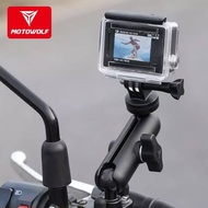 Motowolf Motorcycle 360 Rotation Action Camera Mount Holder for Insta360 Gopro Hero SJCam Motorcycle