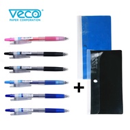 Pilot Juice 0.5 retractable 6pcs sampler set (2pcs black,2pcs blue,1pc soft blue,1pc babypink) & 2 f