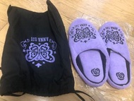 Anna Sui 紫色蝴蝶圖案拖鞋