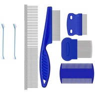 21 Pieces Tear Stain Remover Comb Double-Sided Dog Eye Comb Brush Dog Flea Combs Double Head Comb Multipurpose Tool