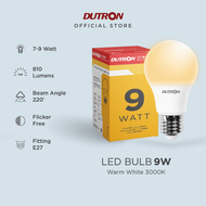 DUTRON LED Bulb 3/5/7/9/13W 3000K E27 Warna Kuning Hemat Energi dengan Garansi 1 Tahun