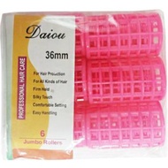 6pcs plastic rollers hair curler 36mm (random colors)