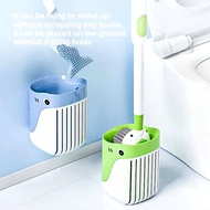 Toilet Cleaning Brush Without Dead Angles | Cute & Practical Whale Design Silicone Toilet Brush + Co