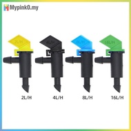 Mypink 50pcs 4L/8L/16L Flag Dripper 1/4" Barbed Steady Flow Micro Drip Irrigation Emitter Garden s F