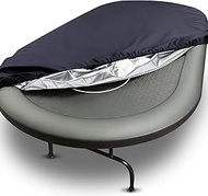 Macarrie Oval Poker Table Dust Cover 84"L x 42"w Black Heavy Duty Water-tight Dust Proof Protective 