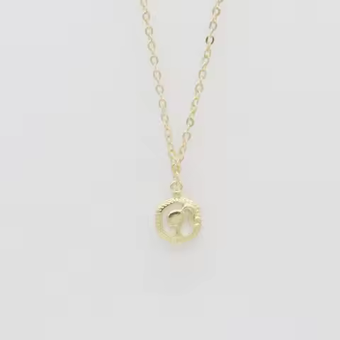 2025 New Oval AB Glass Barbie Looks Pendant Necklace