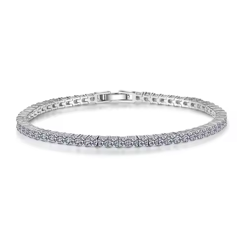 Row Diamond Simple Light Luxury Bracelet Single 3pt 6pt 10pt Women Moissanite PT950 Platinum Simple 