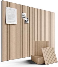 AMIGO Large Cork Bulletin Board for Wall 120 x 90 cm, Felt Notice Board with a Large Box of Tacks, w