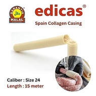 [HALAL] Spain Edible Sausage Collagen Casing Size 24 x 15m - EDICAS