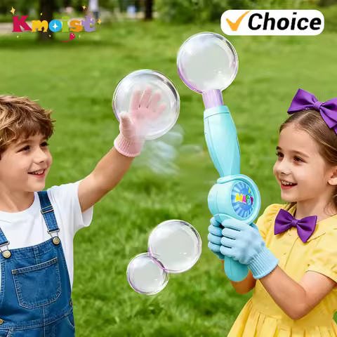 Smoke Bubbles Machine Elastic Bubbles Fog Mystic Wand Interactive Party Colorful Light Bubbles Blowi