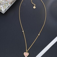 BCGC D ** r Fashionable New Style Gold Letter Diamond Small Pink Heart Necklace Necklace C Girlfrien