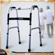 Black Adult Walker Multi-functional foldable stainless steel Walking Aid aids Crutches Canes Toilet 