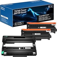 TN-760 Toner Cartridges and DR-730 Drum Unit DCP-L2550DW for Brother TN760 Toner Cartridges to Use w