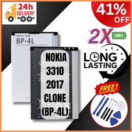 Compatible For Nokia 3310 2017 Clone (BP-4L) Battery Bateri Replacement Spareparts with Free Tools