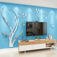 3dAcrylic Mirror Creative Tree Wall Sticker Living Room Sofa TV Background Decorations Arrangement
