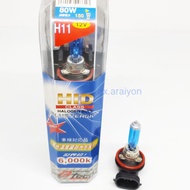 H11 12V Blue Glass Bulb White Light 80W-150W 6000K B-TECH 1 Pair Halogen H11