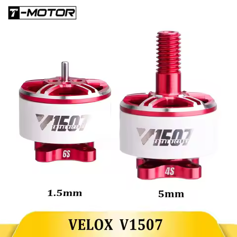 TMOTOR VELOX V1507 3inch High Thrust Motor 1.5mm/5mm Shaft 4S/6S for for RC FPV Freestyle Drones DIY