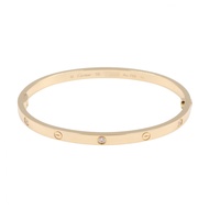 【二手】卡地亞 Love 手鐲 6PD SM B6079317 手腕尺寸 15cm K18（黃金）鑲鑽 Love 手鐲 6PD SM 女士二手 A