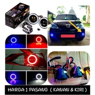 LAMPU SOROT BEMPER BAWAH  MOBIL /LAMPU KABUT/ FOG LAMP / FULLSET (KANAN & KIRI DI LENGKAPI DUDUKAN)