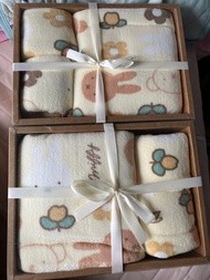 Miffy 珊瑚絨 BB 毛巾盒 套裝 浴巾 每盒$60