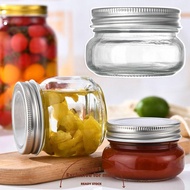CYMX Glass Canning Jars, Microwave Safe with Regular Mouth Lids Mason Jars with Sliver Lids, Food Gr