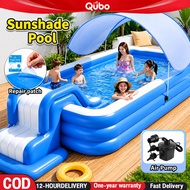 Inflatable Swimming pool for Kid Indoor Outdoor Kids Sunshade Pool with Free Air Pump kids toys 游泳池