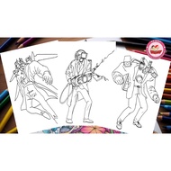 Beautiful cameraman, Titanium cameraman v2 Coloring Kit A5, A4 Size