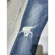 BigD Clothing, KSUB1 Men's Light Blue Ripped Stretch Jeans AG07