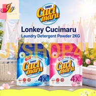 Lonkey Cucimaru Laundry Detergent Powder 2KG Fresh Bloom / Fresh Oceanic – Hand & Machine Wash, Powe