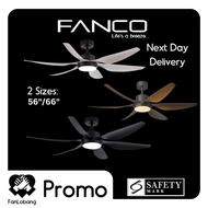 CHEAPEST INSTALL Fanco Heli 6 Blade DC Ceiling Fan with 24W LED Light and Remote 56 or 66 Inch