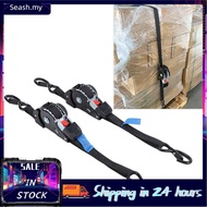 seashorehouse Fabater Retractable Ratchet Straps  (2-Pack) 1.5in x 8.2ft Self Tie Down 1760lb Break 