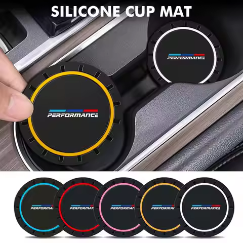 Silicone Coaster Car Cup Mat Non-Slip Waterproof Slot Pads For BMW 1 3 5 Series X1 X3 X4 X5 X7 G20 G