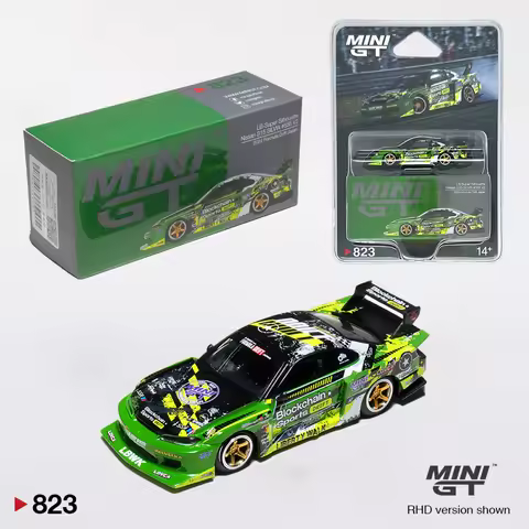 MINIGT 823 In Stock 1:64 Nissan LBWK LB Super Silhouette S15 SILVIA #555 V2 2024 Diecast Car Model C
