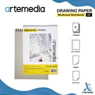 Artemedia Drawing Paper Book A3 Wire Bound Sketchbook Artemedia A3 Drawing Paper/ - 30 Sheets