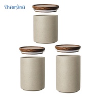 [Shamjina] Coffee Bean Storage Container, Portable Food Storage Container, Porcelain Canister for Ca