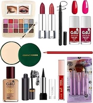 G4U Makeup kit Set With Lipstick, Eyeshadow, Compact, Foundation, Makeup Brushes ETC, Makeup Giftset