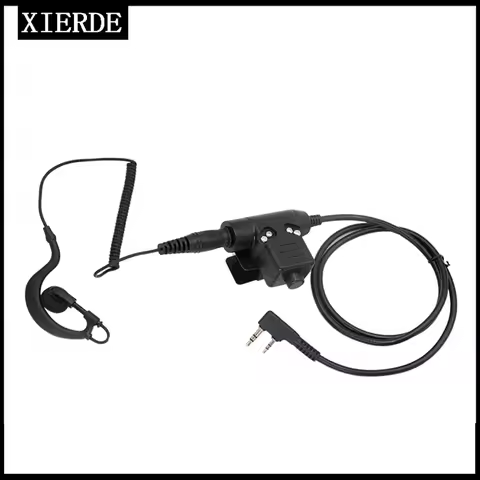 Two Way Radio Tactical Headset for Baofeng UV5R K5 K6 Walkie Talkie 7.1mm Earphone K-type U94PTT mic