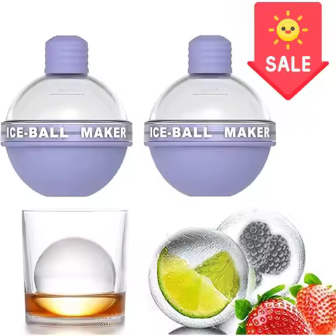 SALE Premium Silicone Ice Sphere Molds Whiskey Ice Ball Maker Mold Reusable Sphere Ice Mold for Cock