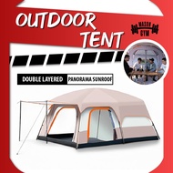 Khemah Camping Tent Waterproof Family Tent Large Tent Person Kemah Besar Outdoor Double Layer Tent D