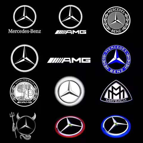 CCC 2X Led Car Door Welcome Light Projector Logo Mercedes Benz B E C Class W205 AMG W176 W177 W212 W