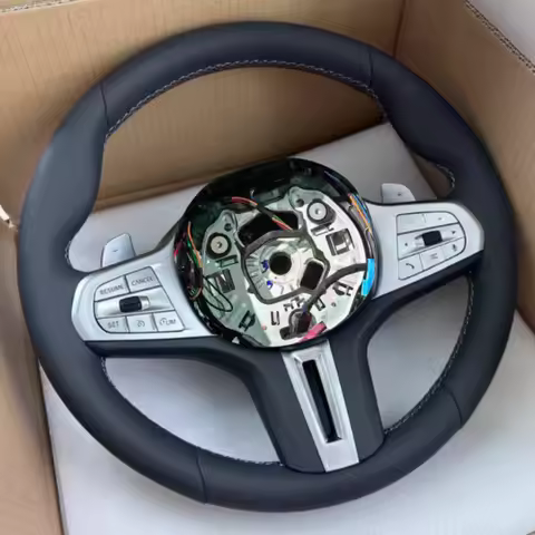 Customized Genuine Leather Car Steering Wheel G05 G20 G30 X3 G01 G02 G80 G22 G31 G32 G11 G12 CS Stee