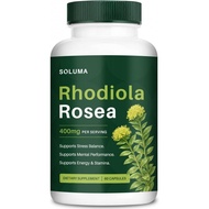 SolumaRhodiolaRosea400mgCapsules, AdaptogenSupplementforStress, Focus &, Non-GMO, 60Capsules FFWD