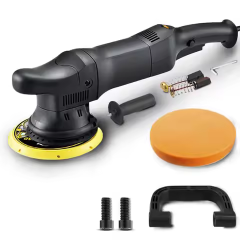 700W 6-Inch 21mm Orbit Dual-Action Car Polisher, 6-Speed Variable Speed Polishing, Sanding & Waxing 