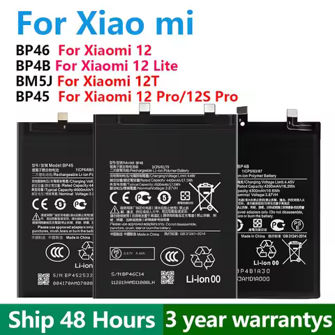 ISUNOO BM5J BP45 BP4B BP46 Battery For Xiaomi MI 12T PRO/ K50 ULTRA/12T/12 Pro/12S pro/12 Lite/12 Ba