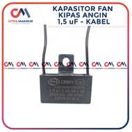 Kapasitor Kipas Angin 15 uf Kabel 2 Braket Baut Fan Mesin Dinamo Kotak 1.5 Miyako Motor Cosmos