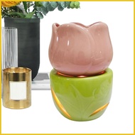 Light Wax Melt Warmer Chic Flower Shape Wax Melt Burner Ceramic Oil Burner Candle Wax Melter Unique 
