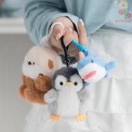 AVUKA Aquarium Plushies Pendant, Sea Otter Shark Killer Whale Plush Keyring, Funny Penguin Orca Belu