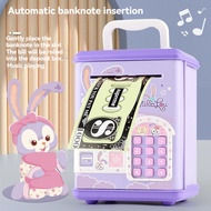 Kuromi Money Saving Box Kids ATM Machine Unlock with Card Safe Box Tabung Music Coin Bank 存钱罐