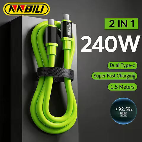 NNBILI 240W PD Cable C To C Type C Cable USB C PD Fast Charging Charger Wire Cord For Macbook Samsun