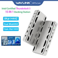 WAVLINK Intel Certified Thunderbolt 5 Dock 12-in-1 Hub up to 120Gbps 140W PD 8K 6K 4K 144HZ 60HZ 80G